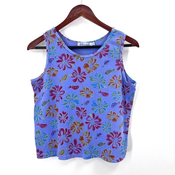 fresh produce Tops - Fresh Produce Purple / Multi-Color Floral Tank Top